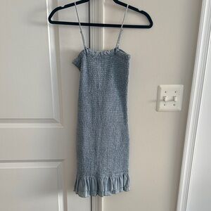 Love Tree Blue Smocked Dress